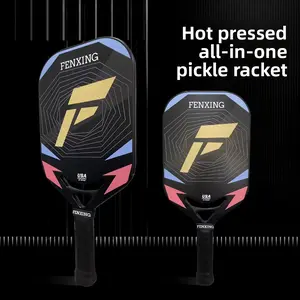 One Piece T700 Carbon Fiber Pickleball Racket Heat Pressed Textured Frameless One-piece Strong Strike Ultra-light Offensive Competition Training Racket