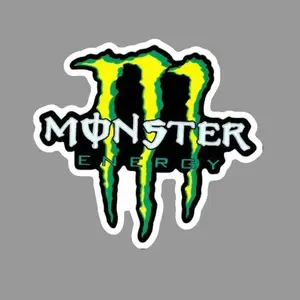 Monster text Sticker - Extreme Sports Racing Decal for Dirt Bikes and Cars