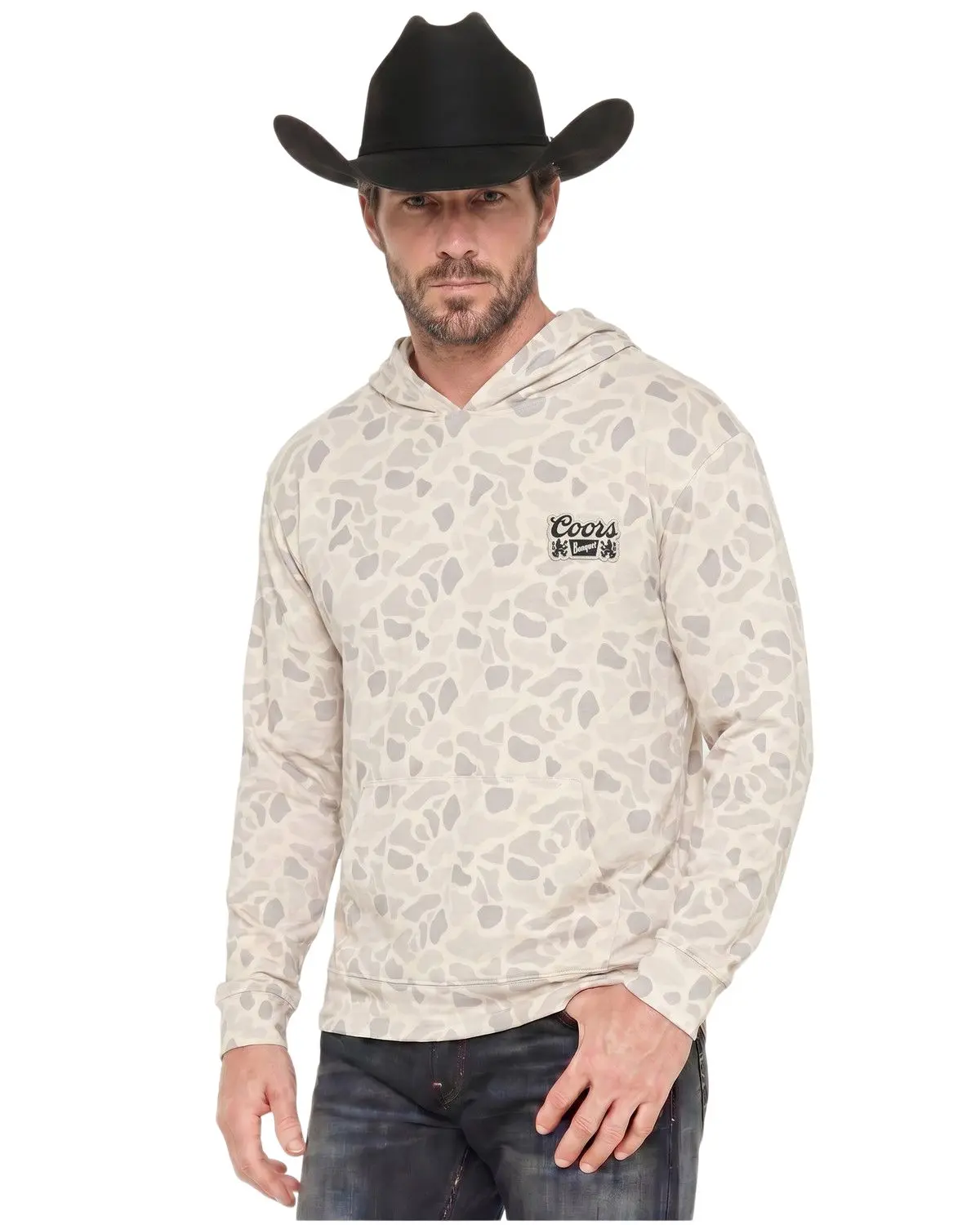 Coors Men's Men'S Logo Camo Tech Hooded Long Sleeve Shirt - Bb4-047-791