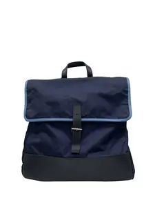 Pre-owned PRADA Navy Nylon & Leather Flap Backpack/wj05122517/2517
