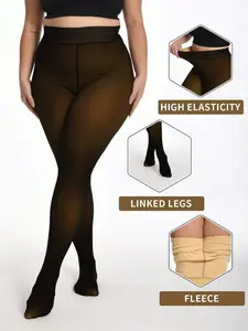 FS 1/2PCS EssElegance Women's Fleece lined tights, Warm pantyhose Leggings Thick translucent Winter stockings For Women Warm-lined Tight fashion