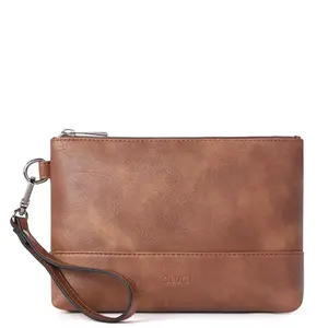 CLUCI TikTokShopSpringGlowUp Womens Wallet Large Capacity Leather Wristlet Clutch Zipper Purse Slim Ladies Travel Credit Card Holder Phone Organizer Wrist Strap Compact