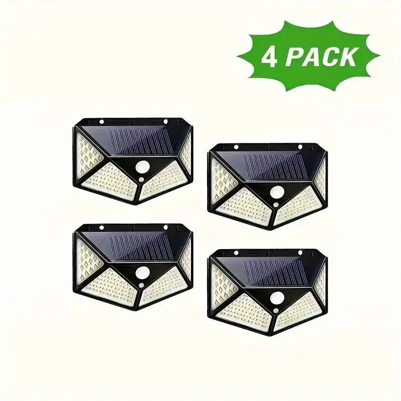 Solar Powered Wall Mounted LED Lights, IP65 Waterproof Solar Lights Outdoor Lamp, Garden Decorative LED Light, Solar Motion-Sensor Spotlight for Doorw