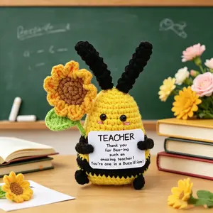 Handmade Crochet Bee Ornament, Cute Gift for Teachers' Day, Mother's Day, Father's Day, Perfect Small Present, Unique Handcrafted Decor, Handmade Crochet Figure