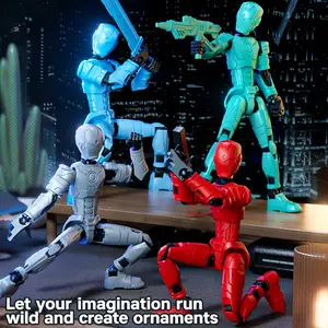 T13 Action Figure Multi-Joint Buildable Robot Model, Mecha Assembly Model, DIY Assembly Toy for Boys, Ideal Gift for Holidays, Figurine Statue Collectible