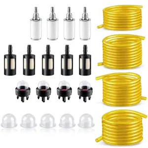 4 Sizes 4 Feet Fuel Line Hose for Zama Stihl Homelite Poulan Craftsman Husqvarna String Trimmer Chainsaw Blower Small Engine with Fuel Filters,Snap in Primer Bulb,Primer
