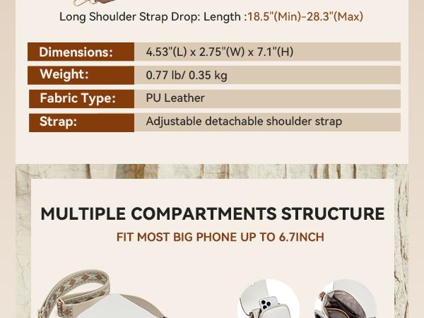 [Valentine's Day Gift] BOSTANTEN Cell Phone Purse Small Crossbody Bags for Women Leather Handbags Phone Wallet with Card Slots Adjustable Strap