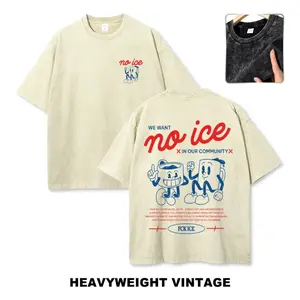 No People Illegal Anti ICE Oversize Unisex Washed T-Shirt for Women and Men's Unisex Fit Batik Cotton Oversize Streetwear Menswear  Super Soft Pre-Shrunk