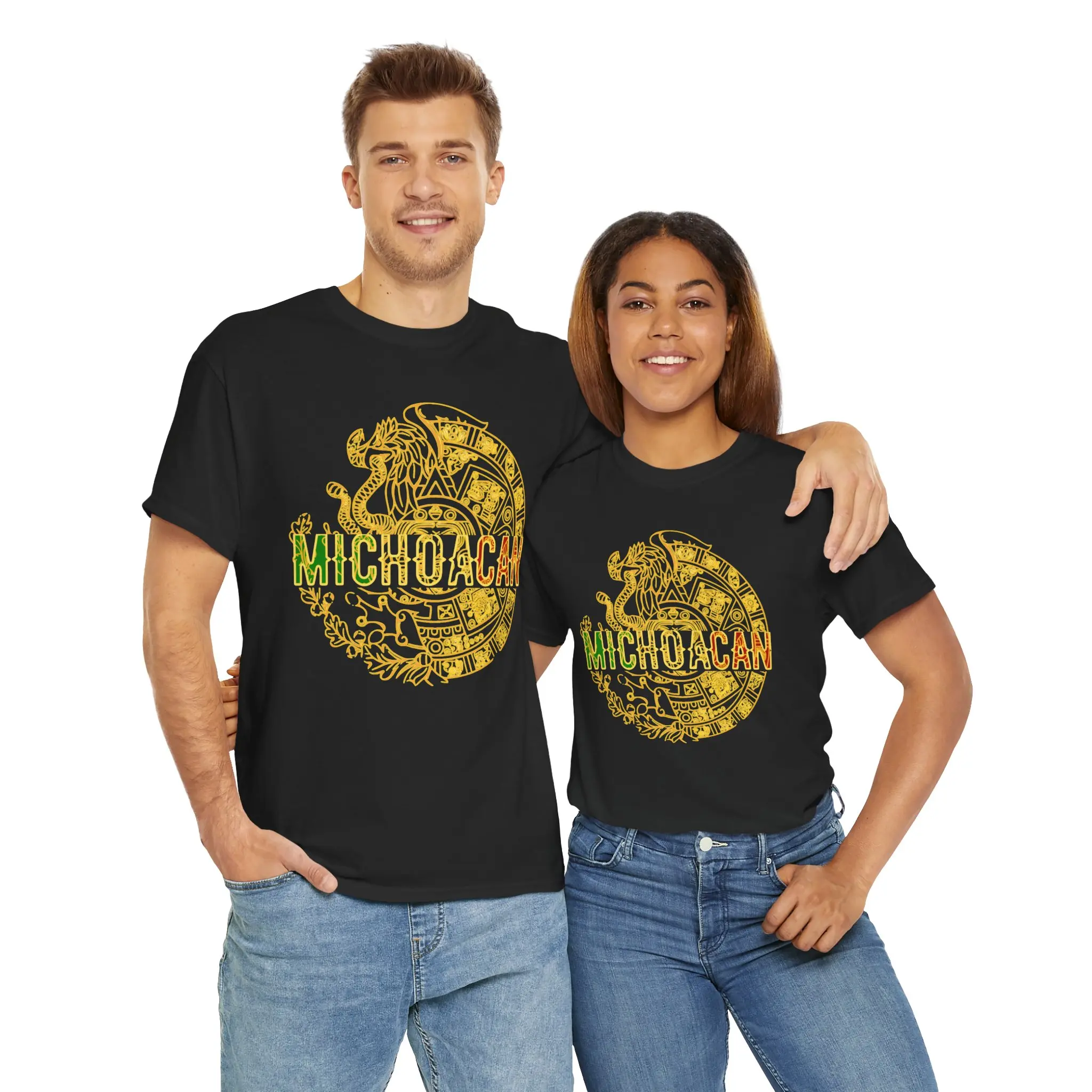 Michoacán Mexico Unisex Heavy Cotton Tee, Boho Style Shirt, Gift for Travelers, Mexican Culture T-Shirt, Casual Everyday Wear