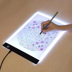 1pc Ultra-Thin Adjustable LED Light Box, A5/A4 Size, USB Interface, Trace Light Pad for Tattoo Drawing, Sketching, Animation, Tablets Writing