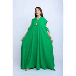 Emerald Breeze Hooded Kaftan