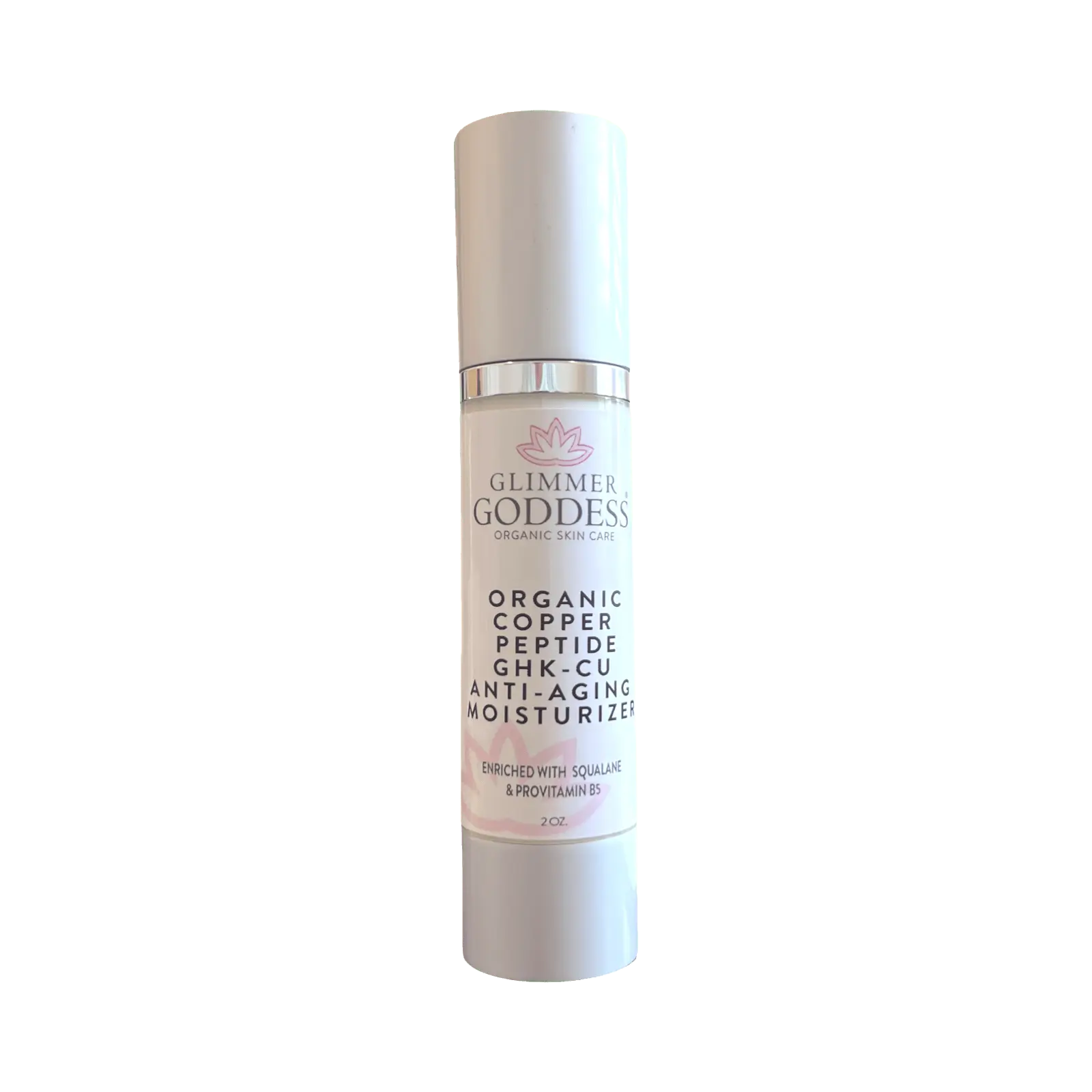 Glimmer Goddess Organic Copper Peptide GHK-CU Anti-Aging Moisturizer - Lightweight Hydrating Cream with Aloe Vera & Jojoba Oil for Daily Skin Repair