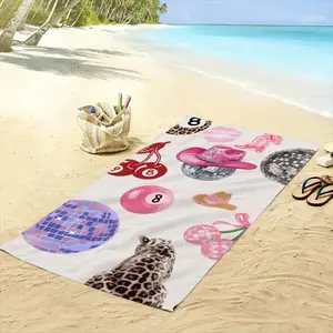 Large Quick-Dry Soft Microfiber Beach Towel, Multiple Sizes Available, Lightweight Sand-Resistant, Foldable, Ideal for Swimming Yoga Fitness