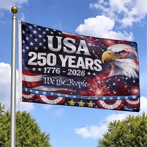 1776-2026 250 Year American Anniversary Flag for Outside Heavy Duty USA 250th Patriotic Commemorative Banner Reinforced Brass Grommets
