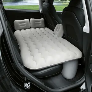 Inflatable Car Air Mattress Back Seat Bed with Air Pump,55" (L) x 35" (W) Portable Thickened Car Travel Camping Sleeping Air Mattress Blow Up Bed for Mid-Size,Full-Size Car SUV outdoor