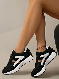 Women's Silver Color Mesh Breathable Aggressive Shoes, Thick Sole Height Increase Retro Sports Shoes, Spring Summer Daily Commute Casual Shoes