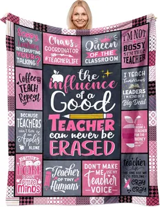 Teacher Gifts for Women, Gifts for Teachers Women, Best Teacher Gifts, Teacher Appreciation Week Gifts for Women, Teacher Gifts from Student, Thank You New Teacher Gift Throw Blanket 60"X50"