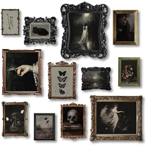 Dark Academia Decor - Victorian Gothic Wall Art Prints, Dark Moody Decor Aesthetic Pictures, Creepy Goth Posters Vintage Gothic Painting for Home Bedroom Decorations (8x10 Unframed)