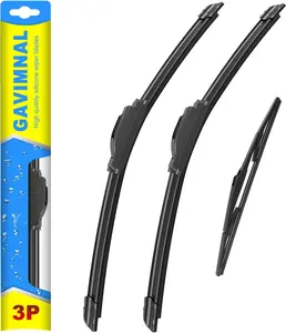 ®   26"+18"+14" Silicone Wiper Blades Replacement For Jeep Cherokee 2014-2023,All-Season Front Rear Windshield Wiper Blades(Set of 3)