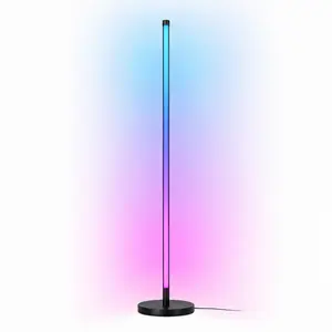 Smart Color Changing Floor Lamp, RGB Corner Floor Lamp with APP & Remote Control, Music Sync Mood Light for Bedroom, Living Room & Gaming Room