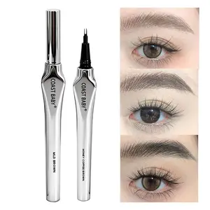 Waterproof Sweat-Proof Smudge-Proof Eyebrow Pencil, Ultra-Fine Liquid Eyebrow Pen, Suitable for Oily Skin, Long-Lasting Hold, Makeup