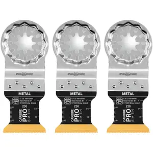 Starlock E-Cut Carbide Pro   - Precision  for Hard Metals, Tempered Screws and Abrasive Materials, TiN Coated, 1-1/4" Width, 1-5/8" Length, 3-Pack - 63502236270