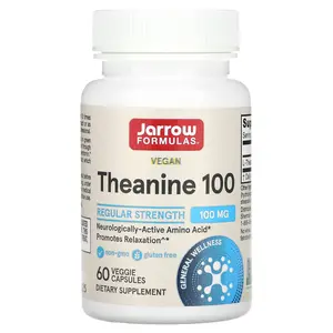 Jarrow Formulas Theanine 100, 100 mg, 60 Veggie Caps