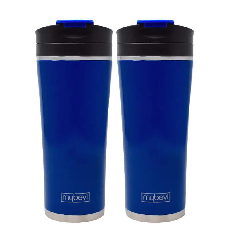 MyBevi 16 oz. Commuter Tumbler - Blue 2 Pack Bundle