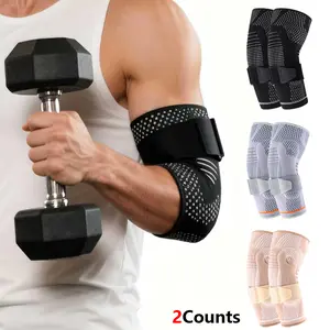 2 Piece Elbow Support Cushions, Elbow Brace, Elbow Guard, Breathable Golf Player Elbow Compression Sleeve, Tennis Elbow Relief, Sports Injury Prevention