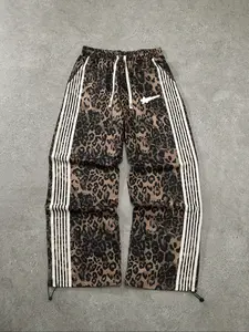Men's Casual Loose-Fit Jogger Pants, Meteor Print, Adjustable Drawstring Waist, Leopard Pattern, Unique Patterns, All-Season Wearable Men's Clothing