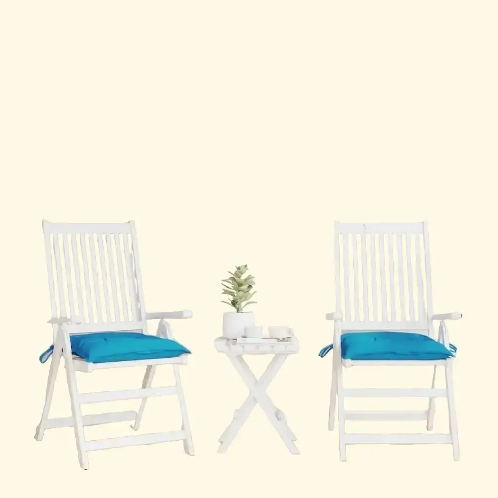 Light Blue Pallet Cushions - 2-Piece Water Resistant Outdoor & Indoor Cushions, 19.7"x19.7"x2.8", Waterproof, Durable Fabric, Soft Foam Filling