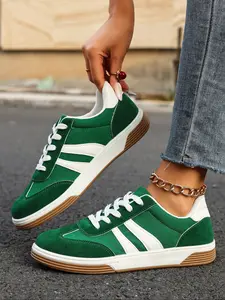Vintage Thick Sole Casual Sneakers, Low Top Lace-Up Comfortable Board Shoes, Unisex Fall & Winter Fashion, Versatile for Daily Wear