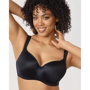 DELIMIRA Women's Balconette Bra Full Coverage Plus Size Tshirt Underwire Back Smoothing Seamless Bras