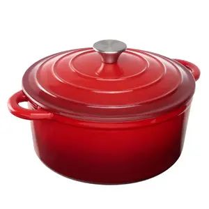 6QT Enameled Cast Iron Dutch Oven Pot with Lid, Casserole Pot Heavy Duty & Oven Safe up to 500° F for Bread Baking, Braising, Stews, Roasting