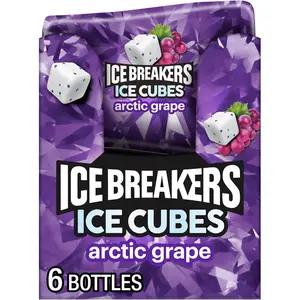 ICE BREAKERS Ice Cubes Arctic Grape Sugar Free Chewing Gum Bottles 3.24 oz Pack of 1
