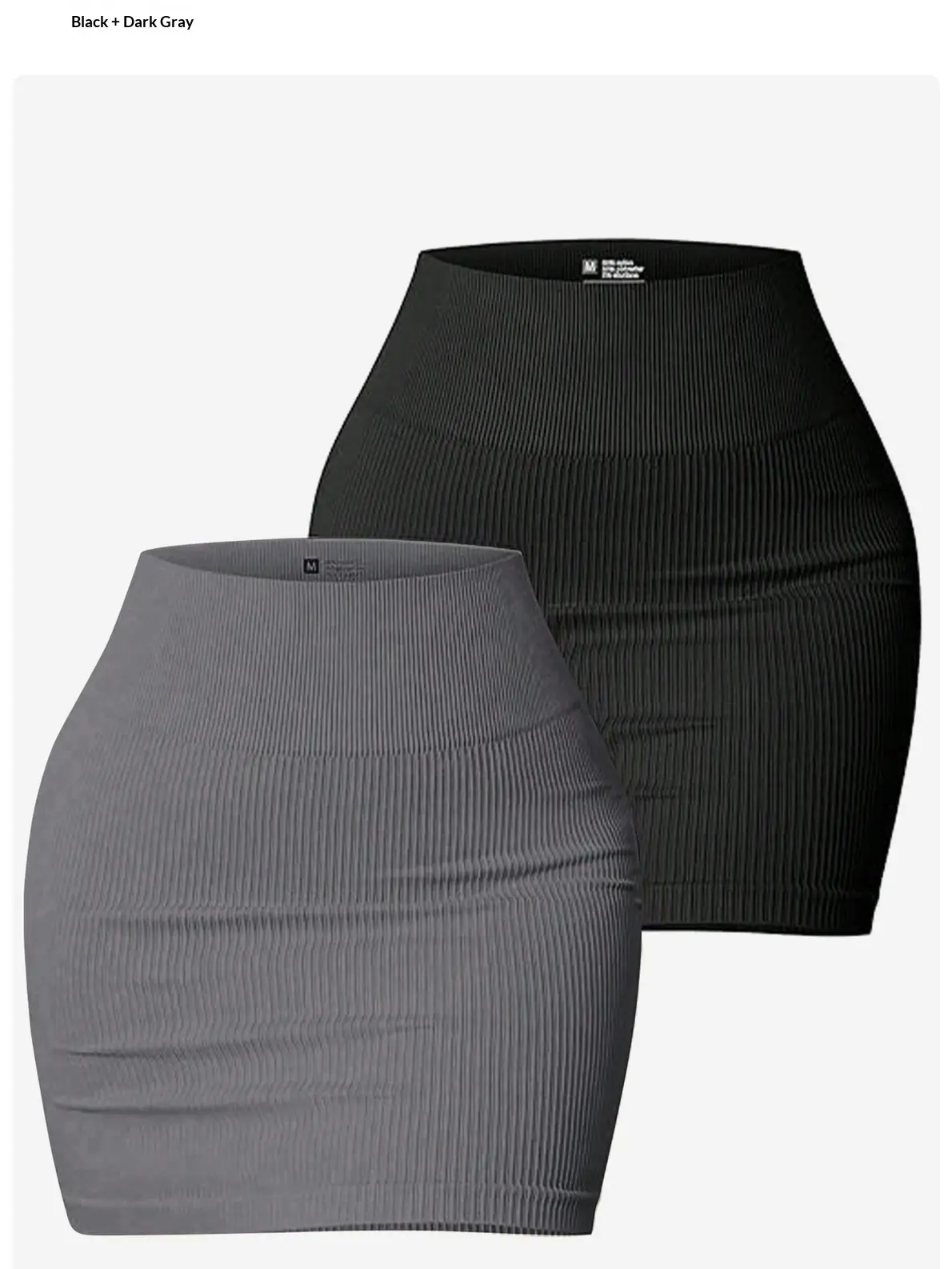 Hot girl high-waisted ribbed shaping bodycon mini skirt — tummy control for a slimmer look, highly stretchy slim fit; versatile base layer for everyday wear; available in multiple colors Casual Minimalist Bottom Breathable