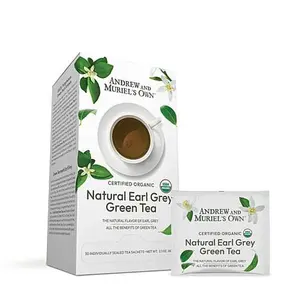 Andrew Lessman Certified Organic Natural Earl Grey Green Tea - 90 Sachets