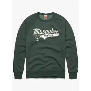 Homage Milwaukee Bucks Script Logo Crewneck Sweatshirt