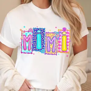 Retro Floral Mimi shirt, Quilt Patchwork Mama TShirt for Wife, Mothers Day Gift for women, Spring Floral Motherhood Sweatshirt, Mom Life Tee
