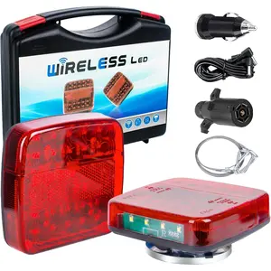 Wireless Trailer Lights Magnetic, Rechargeable LED Tow Trailer Lights Kit IP65 Waterproof for Truck Boat Camper RV