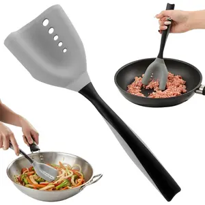 Chopper Spatula Ground Beef Masher- Heat Resistant Mincing Spatula Meat Smasher Stick Ground Chopper Hamburger Grinder,for Tenderizers
