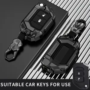 Durable Zinc Alloy Key Shell Case for Jeep Wrangler JL JLU Gladiator JT Sahara Rubicon - Protective Key Ring Cover Housing  with Multiple Models 249 sold Sold by Tao ling car products A