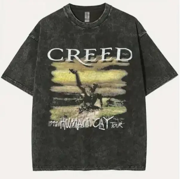 Men's Oversize Graphic T-Shirt, Casual Rock Vibe Tee in Soft 100% Heavyweight Cotton with a Relaxed Loose Fit