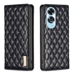Wallet Style Phone Case for Oppo Series, Flip Book Design, High-Quality Feel, Unisex, Magnetic Small Charming Leather Case Bf16 Model