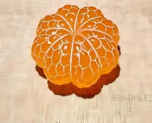 Oriental Gold Frozen Stone ornament, handheld piece, spinning craft item, souvenir gift, stress-relief spinning, hanging decoration, orange ornament