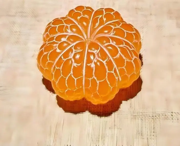 Oriental Gold Frozen Stone Carved Decor Ornament - Hanging Handheld Spinning Craft, Stress Relief Souvenir Gift with Included Box, Orange Cultural Collectible