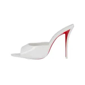 Red bottom heels sandals Minimalist and Versatile High-heeled Pointed Slippers for Women, Sexymesh Fabricrhinestone Setfoot Sandals