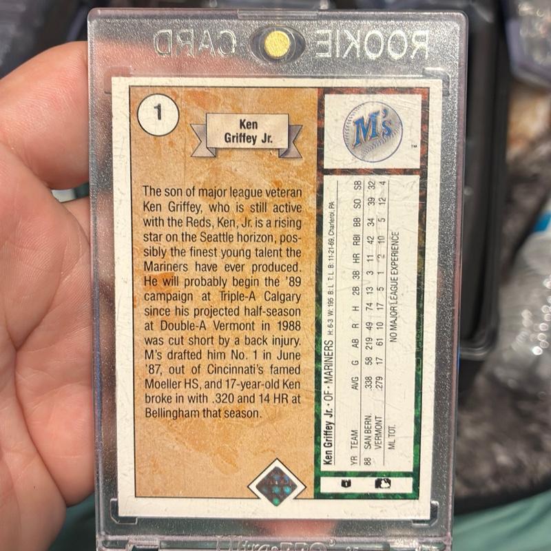 1989 Upper Deck Star Rookie #1 Ken Griffey Jr. RC!!!