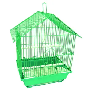 YML Group  13.3 x 10.8 x 17.8 in. House Top Style Medium Parakeet Cage, Green