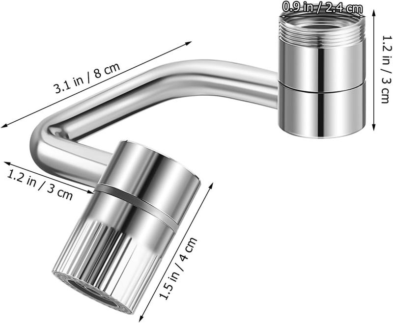 CityDry-RotPerpanjangan Aerasi Faucet yang dapat diterapkan - untuk Effortless, Kontrol All-Angle, Berputar Putar Lelucon Aerasi Pemasulan, Dapur Kamar Mandi Wastafet Faucets Sprayer Attachment dengan 2 Mode Splash(1PC)
